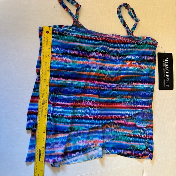Colorful Striped Women's Swim Top - Picture 6 of 14